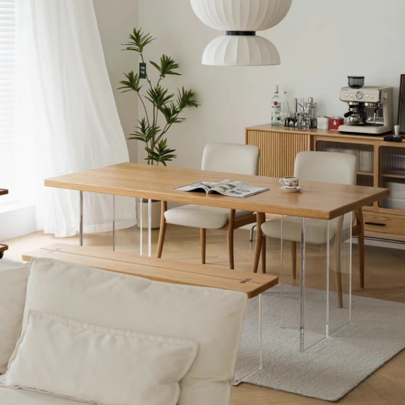Tables - Meja Mengambang Kayu Solid Akrilik Italia