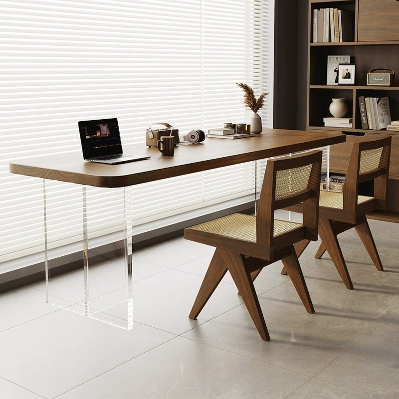 Bedroom Furniture - Meja Kayu Solid Mengambang Akrilik Nordik