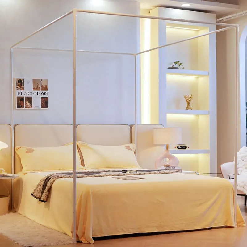 Canopy Bed Frame Metal Queen - Rangka Tempat Tidur dengan Kanopi Premium