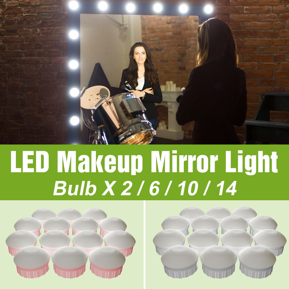 Dressing Table Vanity With Lighted Mirror - Lampu LED Cermin Rias 5V Lampu