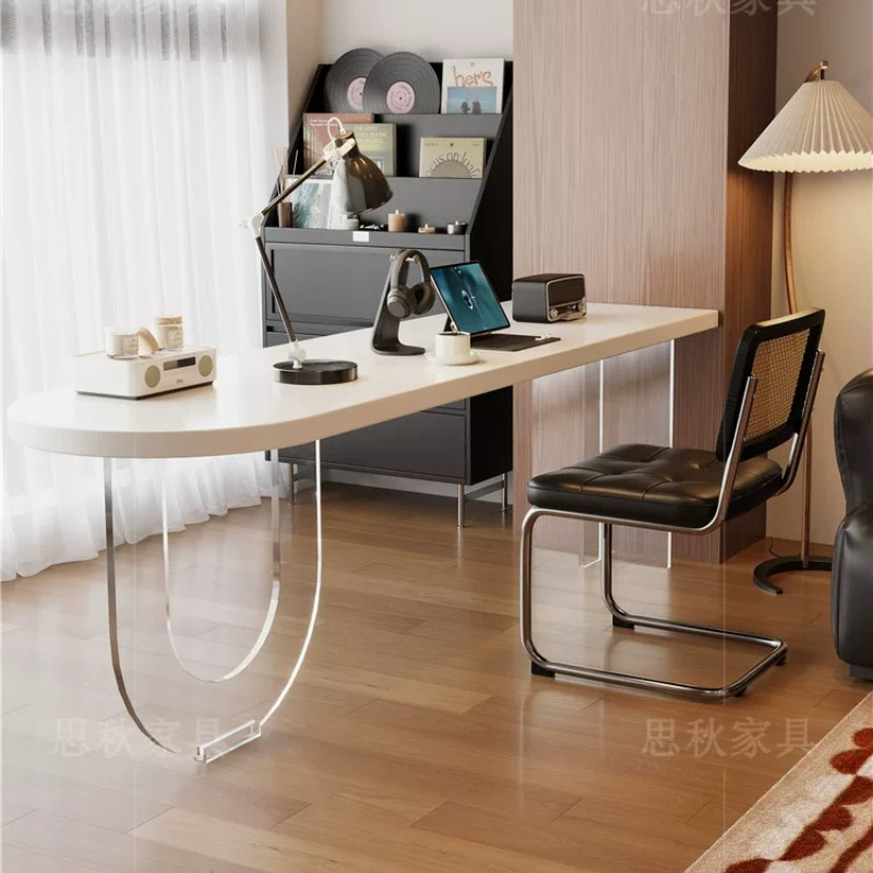 Bedroom Furniture - Meja Kayu Solid Putih Gaya Italia