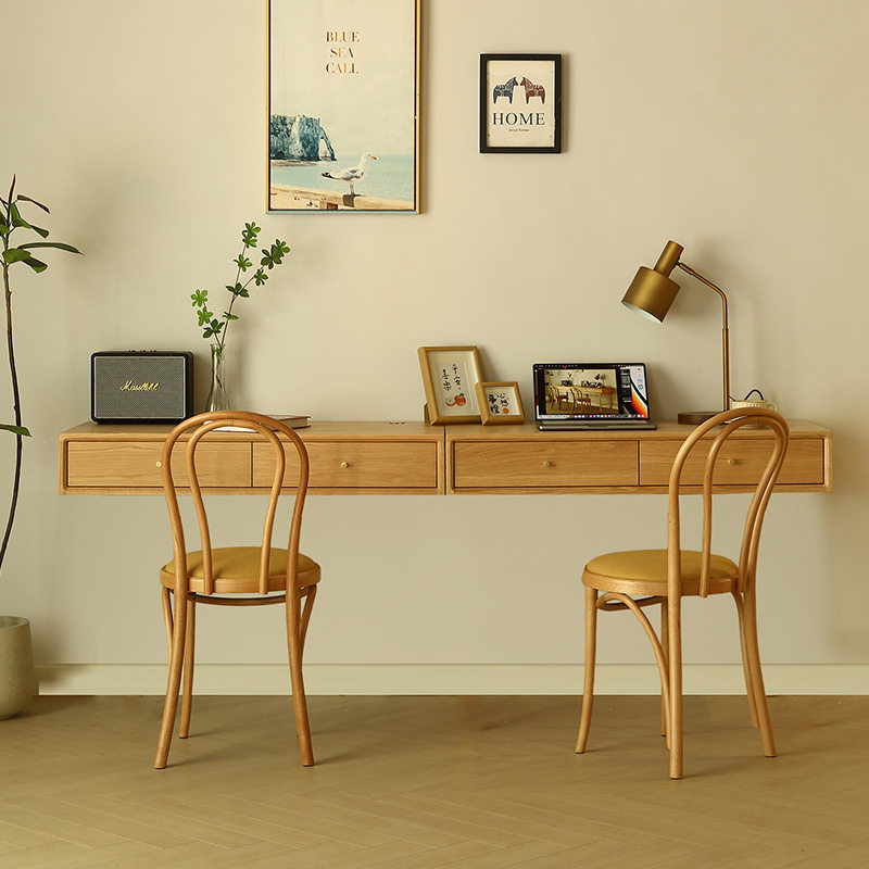 Bedroom Furniture - Meja Komputer Kayu Solid Desain Nordik