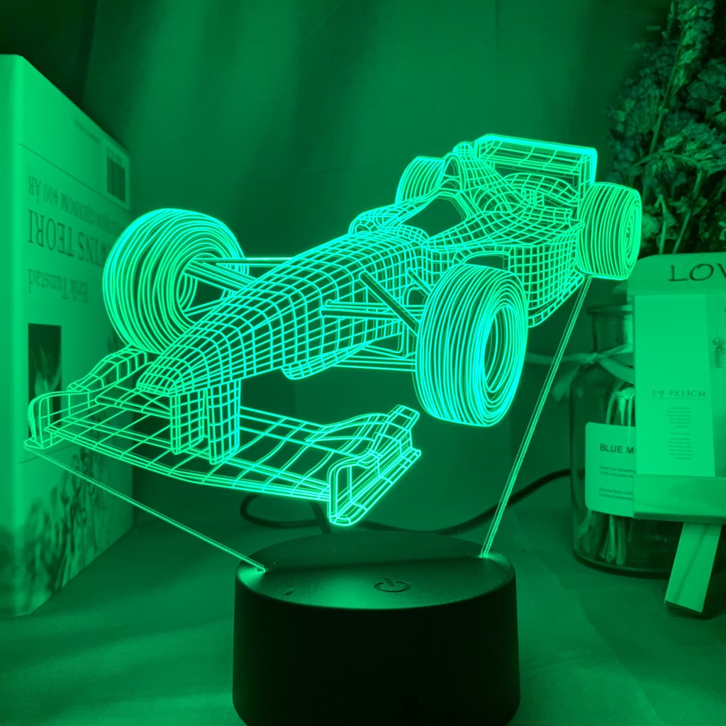 F1 Formula 1 Mobil Balap 3d Il - Floating Nightstand With Led Light ulasan dan harga