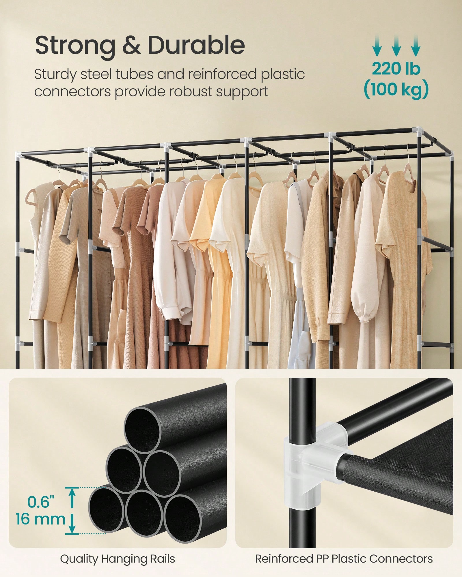 Lemari Pakaian Portabel Ekstra - Wardrobe Closet Portable Fabric Cover ulasan dan harga