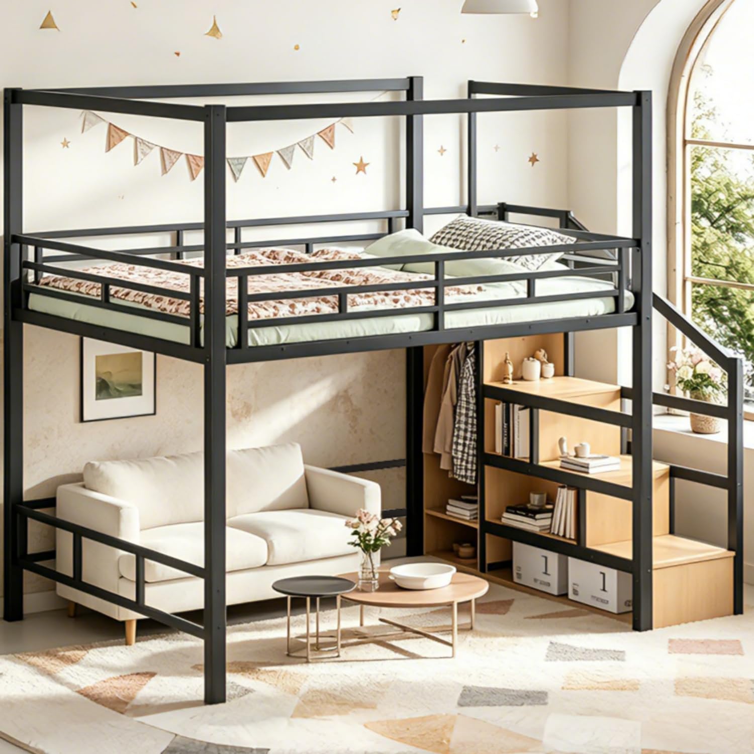 Tempat Tidur Tingkat Model Que - Canopy Bed Frame Metal Queen ulasan dan harga