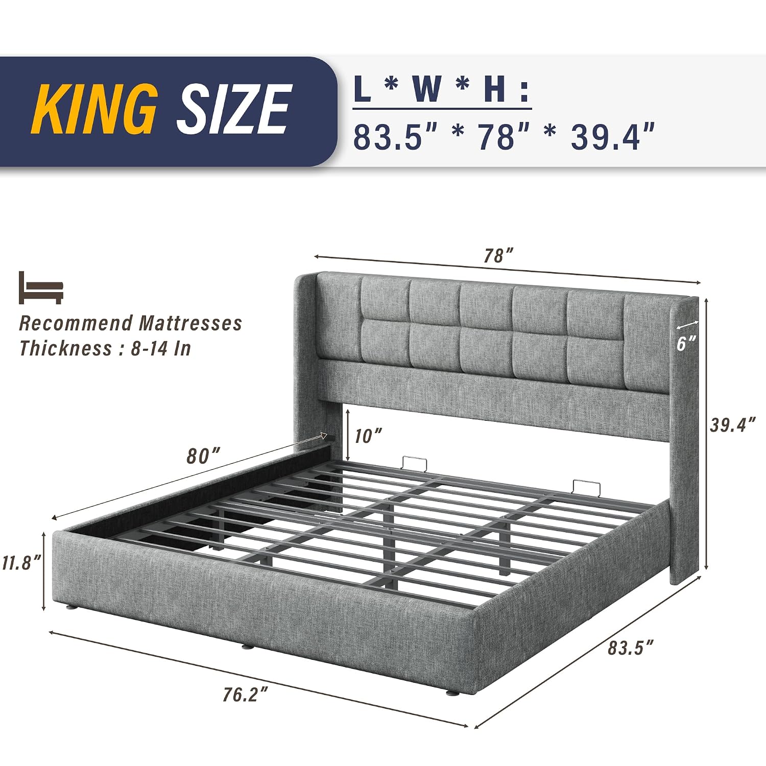 Rangka Tempat Tidur King denga - Gas Lift Storage Bed Hydraulic ulasan dan harga