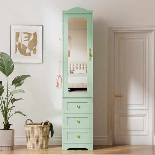 Lemari Pakaian Armoire, Lemari - Full Length Mirror Jewelry Armoire ulasan dan harga
