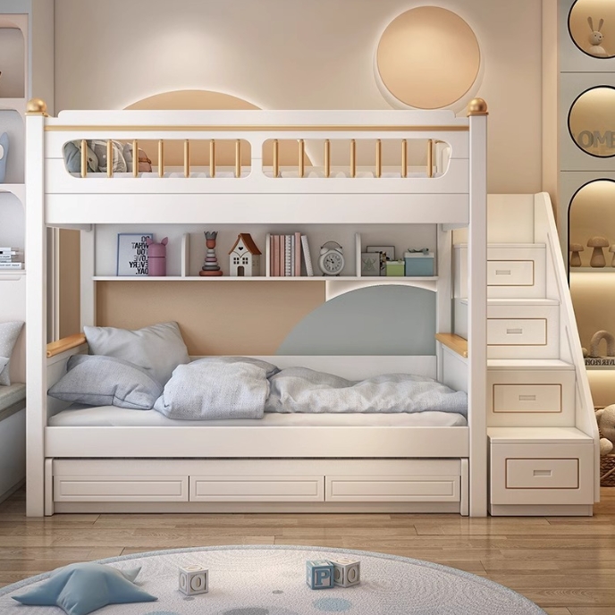 Furniture Kamar Tidur Anak dar - Bunk Bed With Stairs And Slide ulasan dan harga