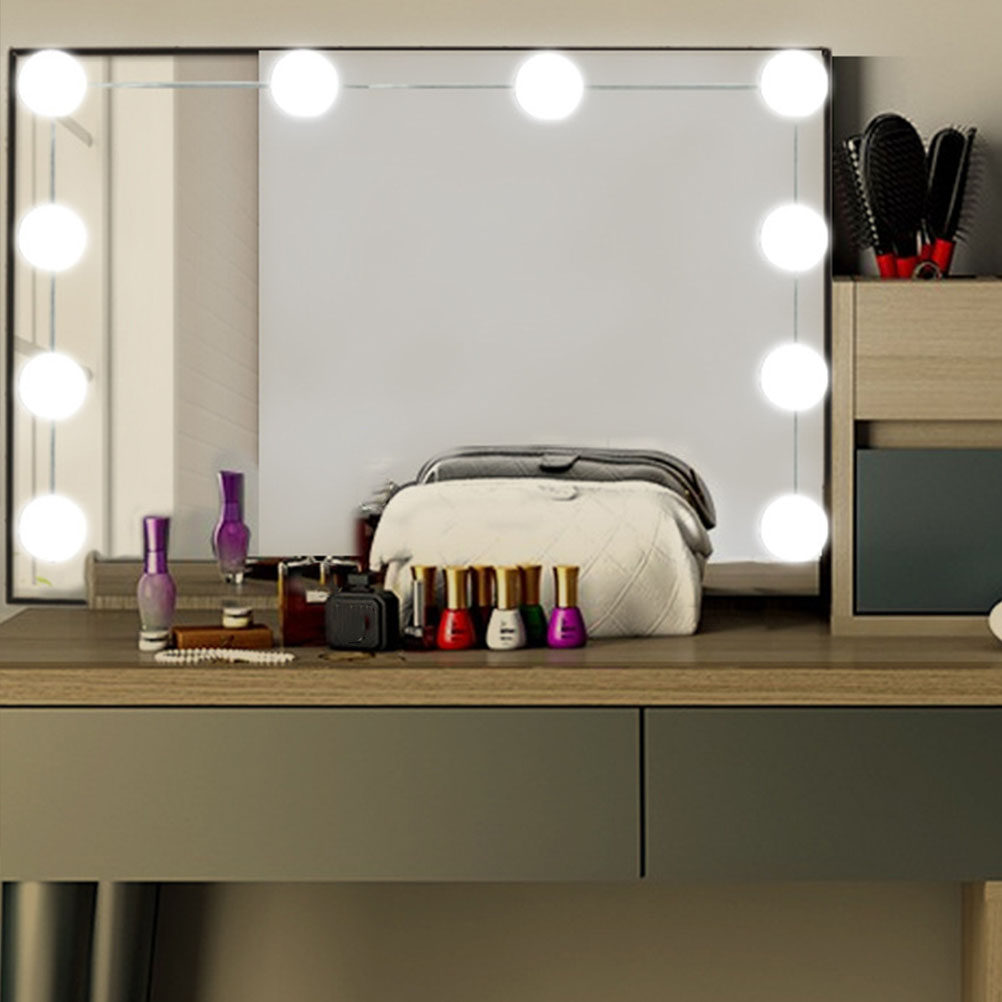 1 Set Lampu Cermin Rias LED, L - Dressing Table Vanity With Lighted Mirror ulasan dan harga