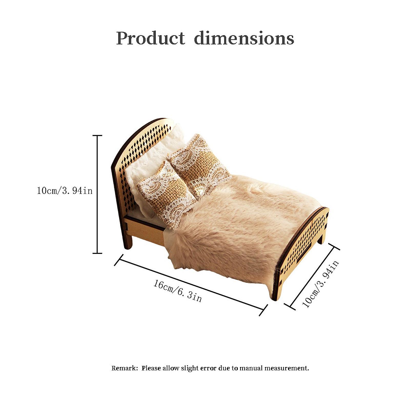1:12 Rumah Boneka Skala, Tempa - Bedroom Furniture ulasan dan harga