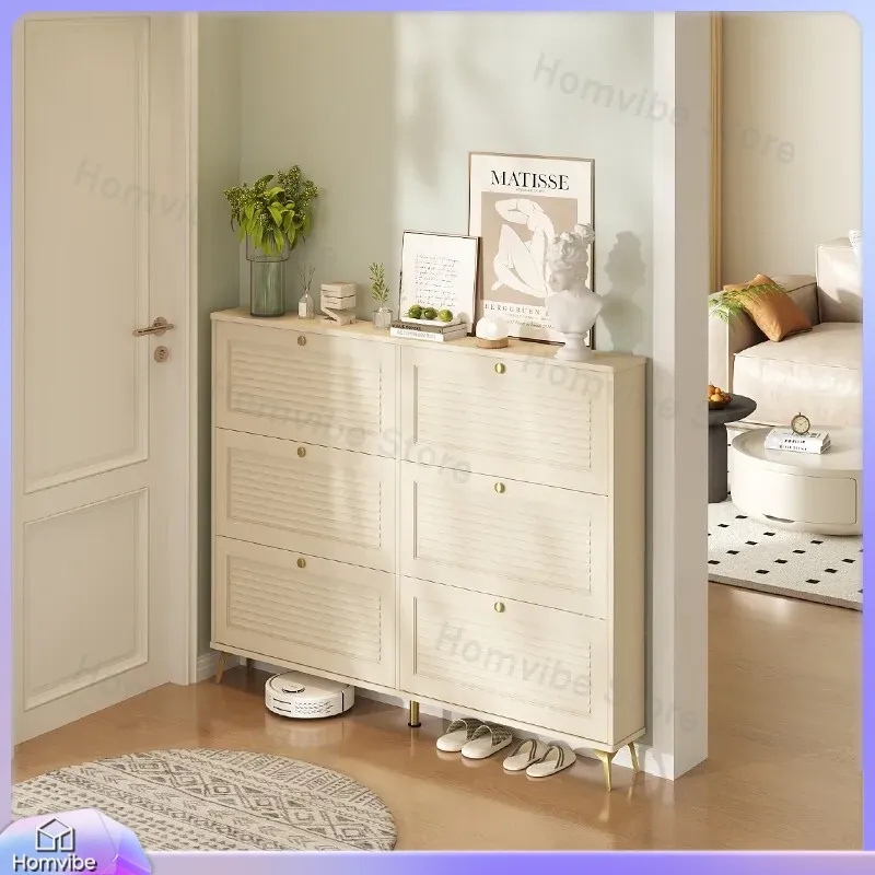 Lemari Sepatu Ultra Tipis, Ter - Shoe Rack Cabinet Narrow Entryway ulasan dan harga