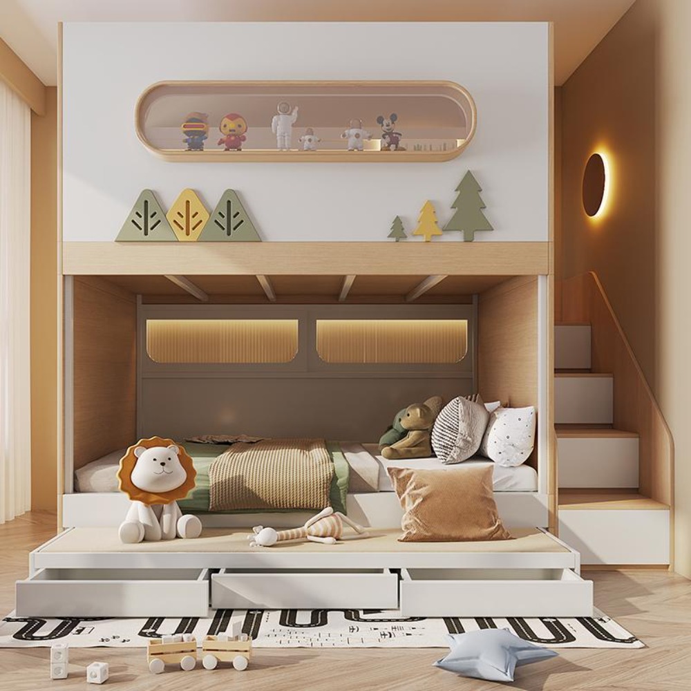 Tempat Tidur Susun Model Rumah - Bunk Bed With Stairs And Slide ulasan dan harga